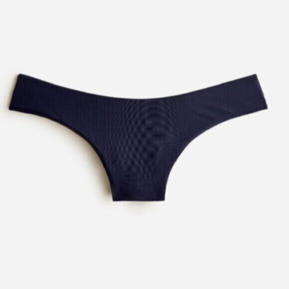 NWT J.Crew Women's Blue Curved Waist Cheeky Bikini Bottom Size Small - Picture 2 of 8